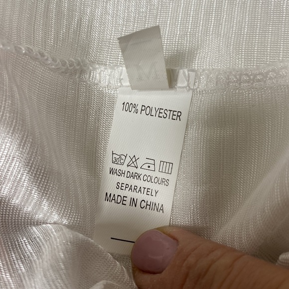 Floral Off-Shoulder Smocked Midi Dress With Sheer Sleeves Size M - Picture 7 of 10